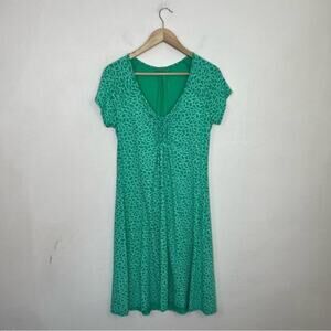 Fresh Produce Baja Effortless Raglan Green Floral Mosaic Dress Size S